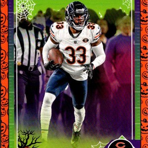 Jaylon Johnson #50 Chicago Bears; Orange Pumpkins; Panini Score-a-Treat Futebol 2024