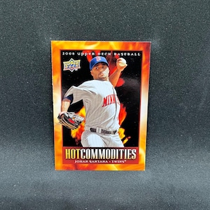 Johan Santana #HC18 Minnesota Twins; Inlägg om heta råvaror; Upper Deck Baseball 2008