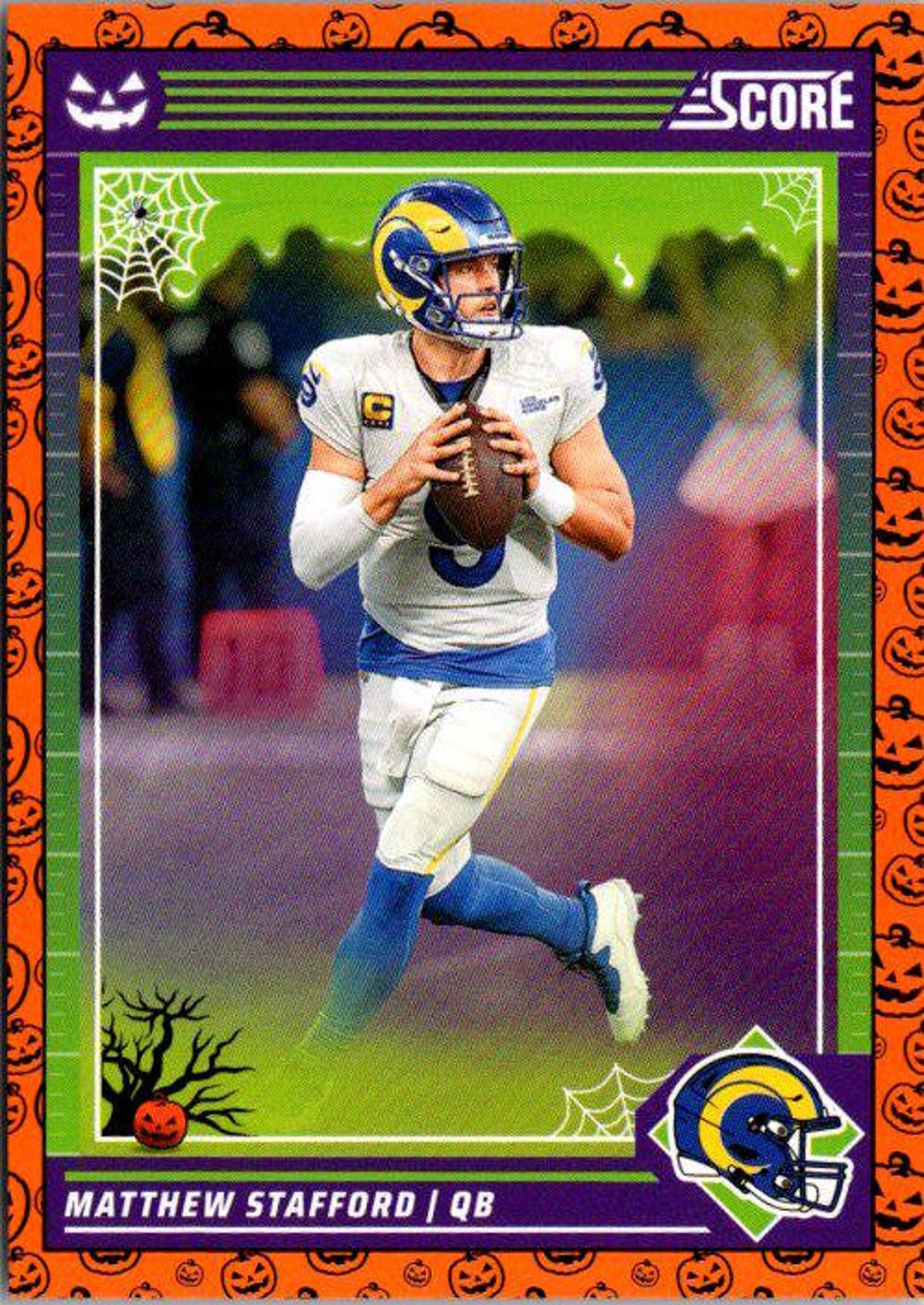 Matthew Stafford #154 Los Angeles Rams; Orange Pumpkins; Panini