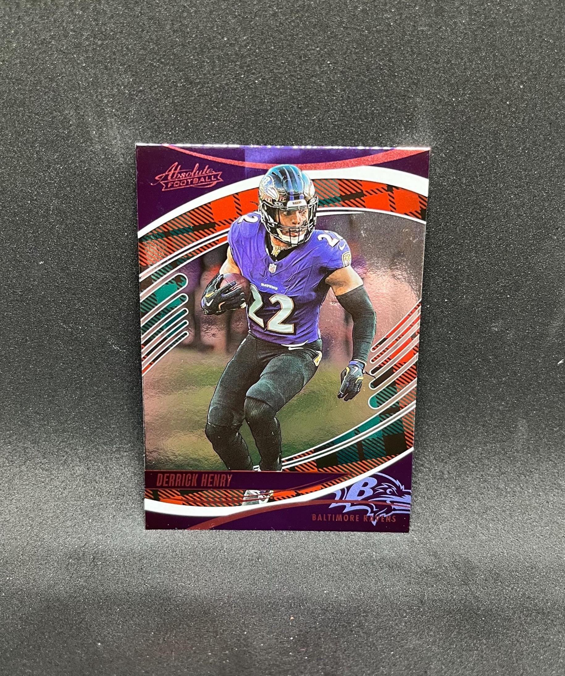 Derrick Henry #86 Baltimore Ravens; Red and Green Parallel; Panini