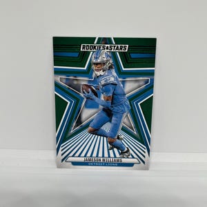 Jameson Williams # 33 Detroit Lions; Grün Parallel; Panini Rookies & Stars Fussball 2024