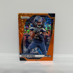 Richard Sherman #265 Seahawks; Orange Disco Prizm; Panini Prizm Fussball 2024