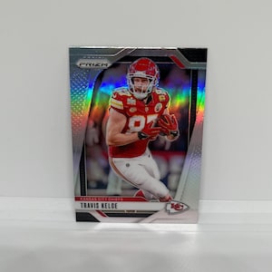 Travis Kelce #140 Häuptlinge der Kansas City; Silber Primitiv; Panini Prizm Fussball 2024