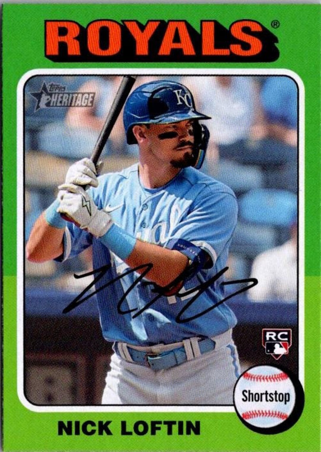Nick Loftin #482 Kansas City Royals; Rookie; Topps Heritage 