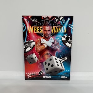 CM Punk #WM21; Exclusivo da WrestleMania 41; Topps WWE 2025