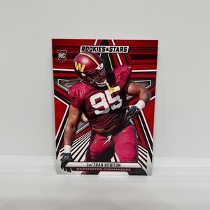 Jer'Zhan Newton #152 Washington Kommandanten; Anfänger - Rote Parallele; Panini Rookies & Stars Fussball 2024