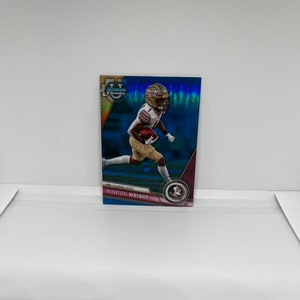 Winston Wright #82 Bundesstaat Florida; Blauer Refraktor - Nummeriert 39/199; Topps Chrome Bowman U Football 2023