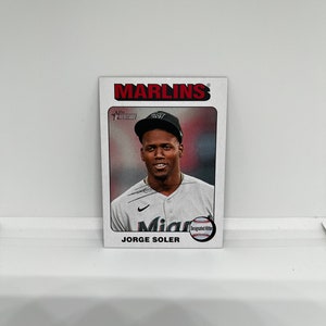 Jorge Soler #102 Miami Marlins; Wit parallel; Topps Heritage Baseball 2024