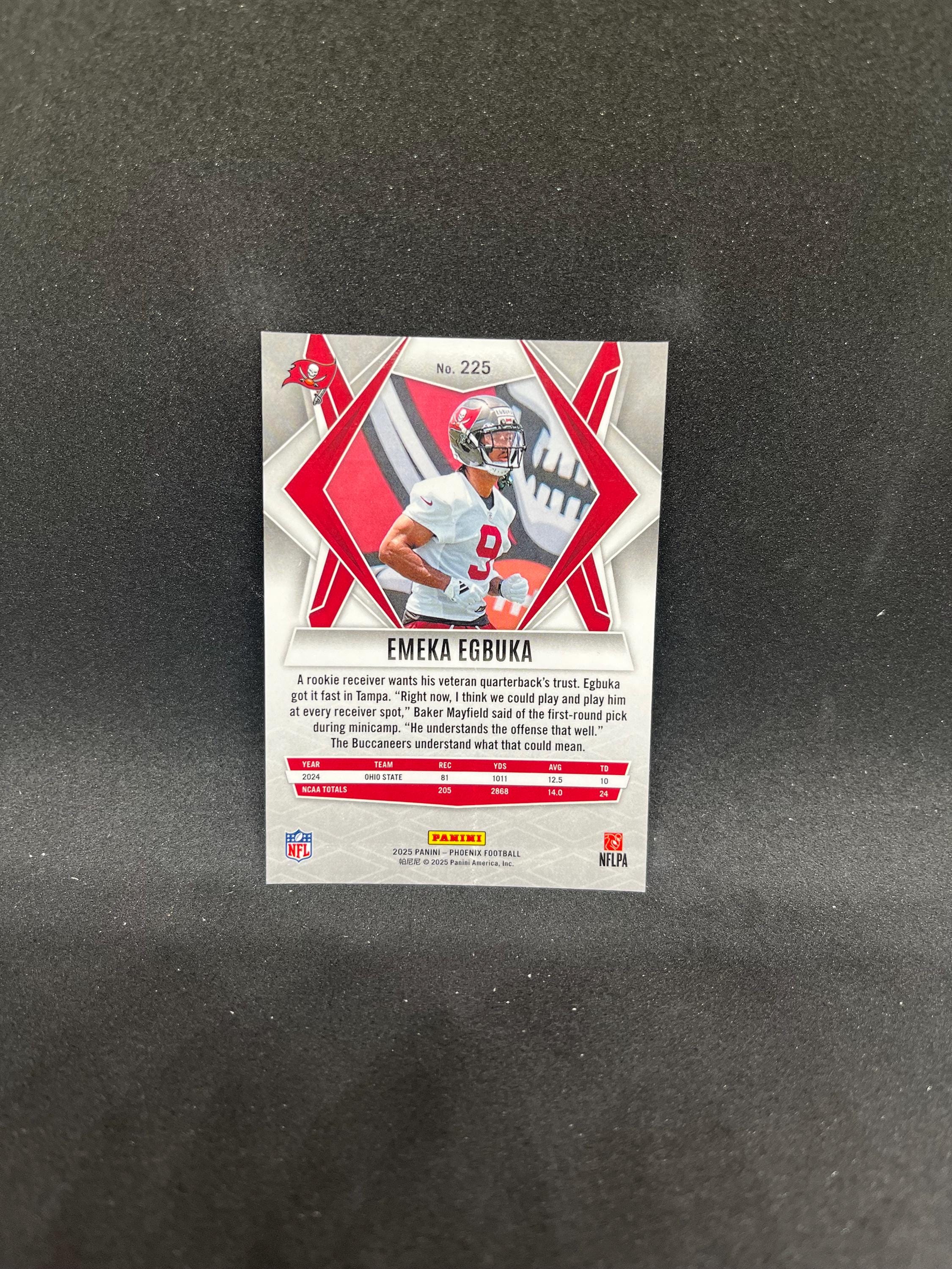 ユキエモンマロニカブッチャーオーダー Emeka Egbuka #225 Tampa Bay Buccaneers; Rookie; Panini Phoenix