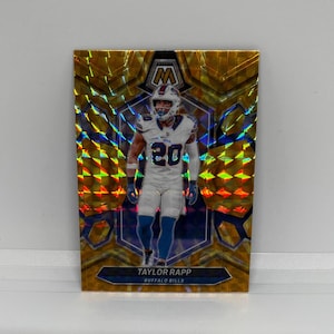 Taylor Rapp #28 Buffalo Bills; Reaktives gelbes Mosaik; Panini Mosaik Fussball 2024