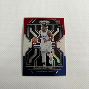 Davion Mitchell #312 Sacramento Kings; Rookie - Red White Blue Prizm; Panini Prizm Basketball 2021