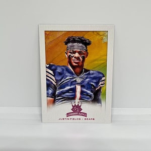 Justin Fields #GK4 Chicago Bears; Gridiron Kings - Pink Parallel; Panini Chronicles Futebol 2021