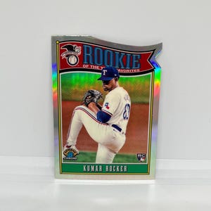 Kumar Rocker #ROY5 Texas Rangers; Plantilla troquelada de Novato del Año; Bowman Baseball 2025