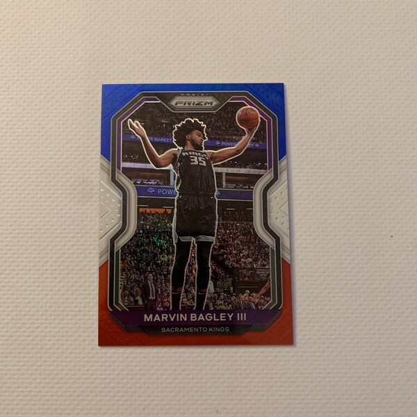 Marvin Bagley III #172 Sacramento Kings; Red, White, and Blue Parallel; Panini Prizm Basketball 2021