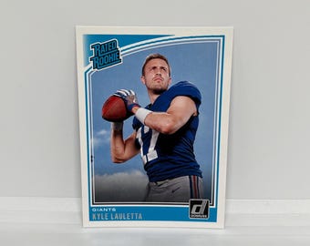 Kyle Lauletta #328 New York Giants; Rated Rookie; Panini Donruss Football 2018