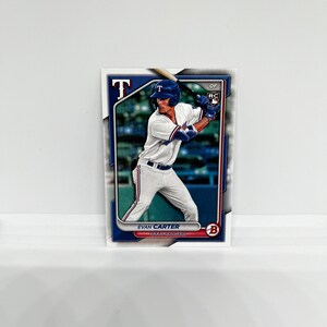 Evan Carter #46 Texas Rangers; novellino; Topps Bowman 2024