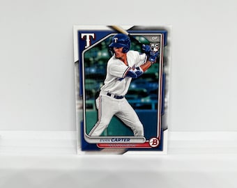 Evan Carter #46 Texas Rangers; Rookie; Topps Bowman 2024