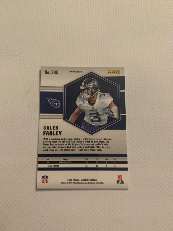 Buy Caleb Farley #345 Tennessee Titans; Yellow Reactive Rookie