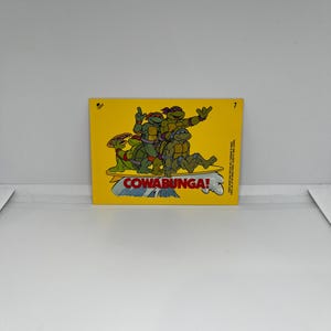 Cowabunga! #7; Teenage Mutant Ninja Turtles-stickerkaart; Mirage Studios 1989