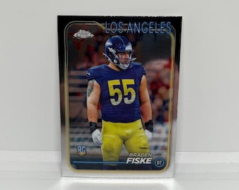 Braden Fiske #273 Los Angeles Rams; Rookie; Topps Chrome Football 2025