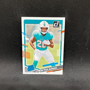 De'Von Achane #365 Miami Dolphins; Betygsatt Rookie; Panini Donruss fotboll 2023