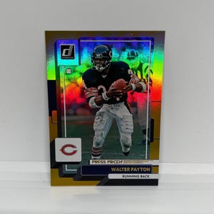 Walter Payton #84 Chicago Bears; Prova de ouro da imprensa; Panini Donruss Football 2022
