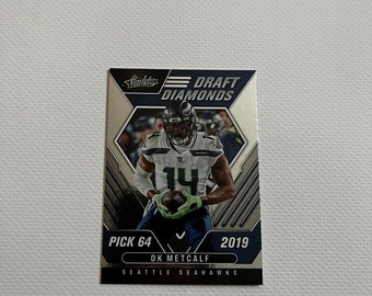 DK Metcalf #DD-13 Seattle Seahawks; Draft Diamonds; Panini Absolute Football 2022