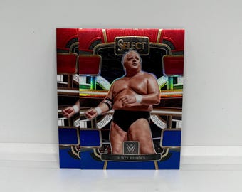 Dusty Rhodes #1; Red and Blue Prizm; Panini WWE Select 2024