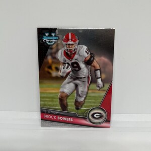 Brock Bowers #50 Las Vegas Raiders; Topps Chrome Bowman U Football 2023