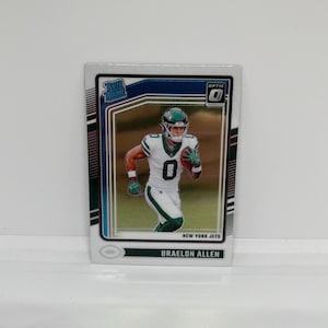 Braelon Allen n° 211 de New York Jets ; Rookie évalué ; Ballon de football Panini Donruss optique 2024