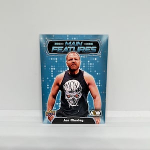 Jon Moxley #MF40; Encarte de Características Principais - Paralelo Azul; Deck Superior AEW 2022