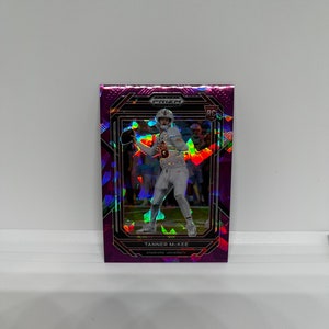 Tanner McKee #106 Philadelphia Eagles; Rookie - Purple Cracked Ice Prizm - Numbered 94/149; Panini Prizm Draft Picks Football 2023