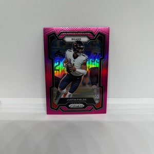 Justin Fields #48 Chicago Bears Pink Prizm; Panini Prizm Futebol 2023