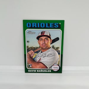 David Banuelos #715 Baltimore Orioles; Rookie - Green Parallel; Topps Heritage High Number Baseball 2024