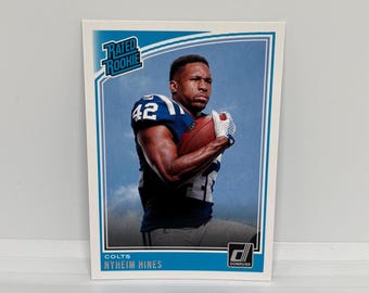 Nyheim Hines #327 Indianapolis Colts; Novato; Fútbol Americano Panini Donruss 2018