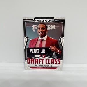 Michael Penix Jr #DCMPJ Atlanta Falken; Rookie - Entwurfsklasse Insert; Panini Rookies & Stars Fussball 2024