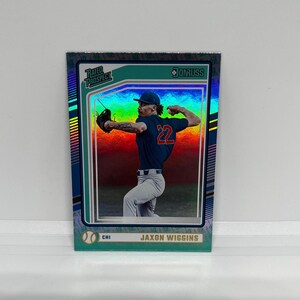 Jaxon Wiggins #112 Chicago Cubs; Prospecto Classificado - Liberty Parallel; Panini Donruss Baseball 2024