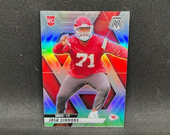 Josh Simmons #398 Kansas City Chiefs; Rookie - Silver Prizm