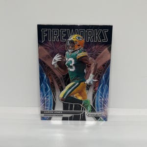 Aaron Jones #F4 Green Bay Packers; Fireworks Insert; Panini Prizm Football 2021