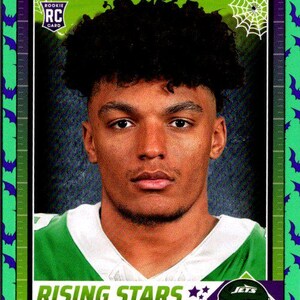 Jets Braelon Allen n°5 de New York ; Rookie - Chauves-souris vertes ; Ballon de football pour un match Panini 2024