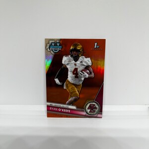 Rayan O'Keefe #98 Boston College; Orange Refraktor - Nummeriert 11/25; Topps Chrome Bowman U Football 2023