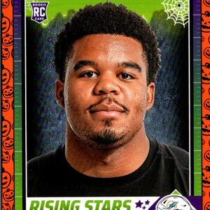 Hacken Robinson # 12 Miami Delfine; Rookie - Orange Kürbisse; Panini Score-a-Treat Fussball 2024