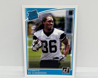 Bo Scarbrough #344 Dallas Cowboys; Rated Rookie; Panini Donruss Football 2018