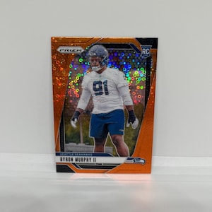 Byron Murphy II #317 Seahawks; Rookie - Orange Disco Prizm; Panini Prizm Fussball 2024