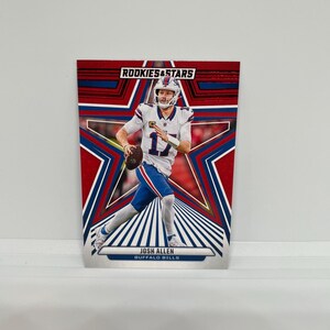 Josh Allen # 11 Buffalo Rechnungen; Rot Parallel; Panini Rookies & Stars Fussball 2024