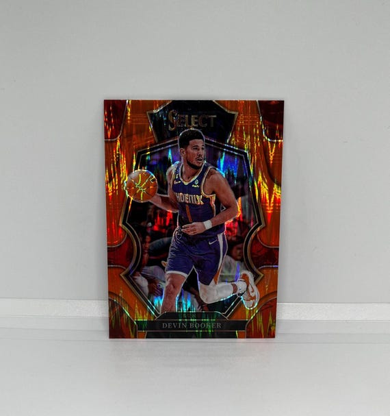 Devin Booker #138 Phoenix Suns; Premier Level - Orange Flash Prizm