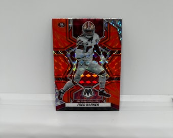 Fred Warner #222 San Francisco 49ers; Orange Reactive Prizm; Panini Mosaic Football 2022