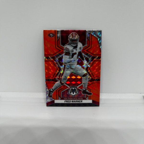 Fred Warner #222 San Francisco 49ers; Orange Reactive Prizm; Panini Mosaic Football 2022