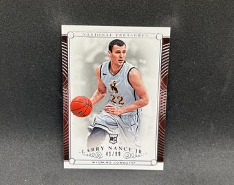 Larry Nance Jr #200 Atlanta Hawks; Rookie - Numbered 41/99; Panini National Treasures Basketball 2015