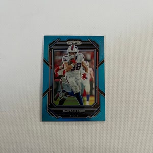 Dawson Knox # 33 Buffalo Bills; Hellblaue Welle; Panini Prizm Fussball 2022
